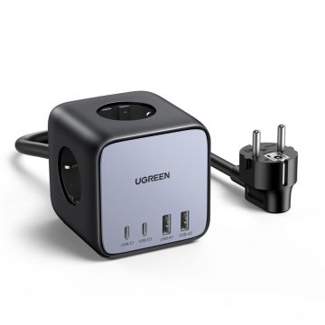 UGREEN DigiNest Cube Power Strip (3 maiņstrāvas rozetes + 65W 2A2C)