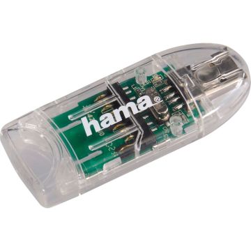 Hama USB 2.0 Card Reader 8in1 SD/microSD karšu lasītājs caurspīdīgs 91092