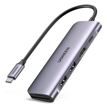 UGREEN Revodok USB-C 6 doks 1 x USB-C, 2xUSB-A, HDMI, SD/MicroSD