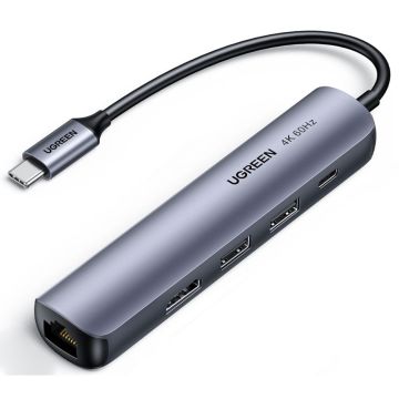 UGREEN 6-in-1 USB-C dock 1xUSB-C, 3xUSB-A, HDMI