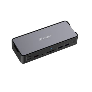 Verbatim USB-C Pro CDS-15 doks, 4xUSB-A, 4xUSB-C, 3xHDMI, 3.5mm, RJ45, SD/MicroSD