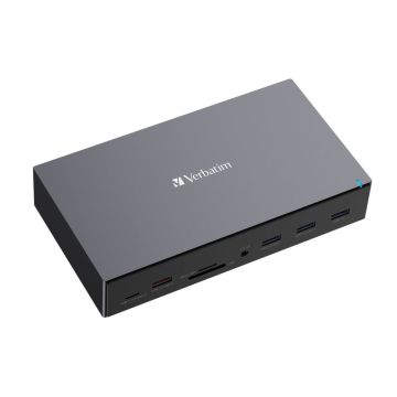 Verbatim USB-C Pro CDS-17 doks 5xUSB-A, 2xUSB-C, 2xHDMI, 2xDP, 3.5mm, RJ45, SD/MicroSD