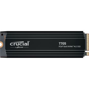 Crucial T705 1TB PCIe Gen5 NVMe M.2 SSD diski ar radiatoru