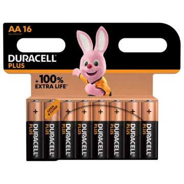 Duracell Plus Mignon MN1500 AA LR6 1,5V 16 gab.