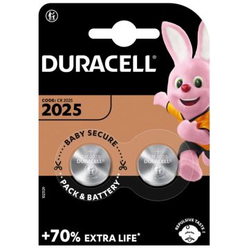 Duracell CR2025 3V Litija baterija 2 gab.