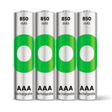 GP ReCyko NiMH AAA 850mAh akumulatori 4 gab.