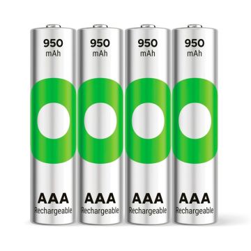 GP ReCyko NiMH AAA 950mAh akumulatori 4 gab.