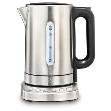 Solis Vario Temp Kettle 5516 elektriskā tējkanna ar temperatūras izvēli, nerūsējošais tērauds, 1.7L, 2400W