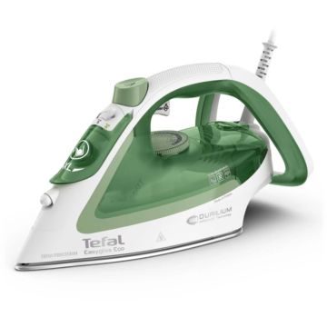 Tefal FV 5737 Easygliss Plus tvaika gludeklis ar 2500W jaudu, Durilium AirGlide pamatni un 45 g/min pastāvīgu tvaiku, balts