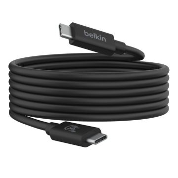 Belkin USB4 kabelis USB-C/USB-C 2m 240W, 20Gbit/s, melns