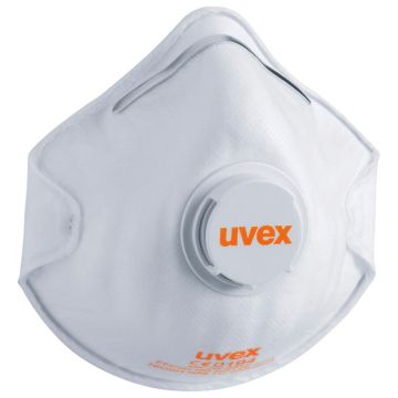 Uvex silv-Air class.2210 FFP2 respirators ar vārstu 3 gab. Elpošanas komfortam