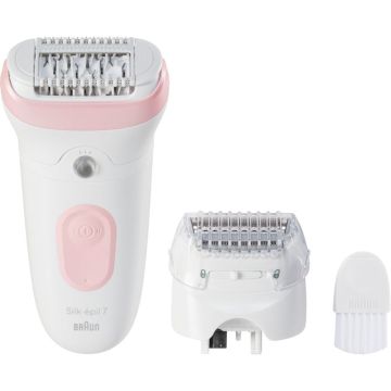 Braun Silk-epil 7-030 epilators, mitrā un sausā epilācija, 40 pincetes, uzgaļi gludākai ādai