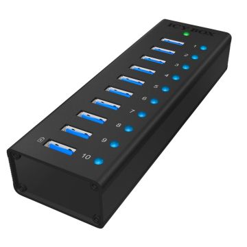 Raidsonic ICY BOX IB-AC6110 10 port USB 3.0 hub