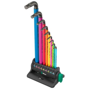 Wera 950/9 Hex-Plus Multicolour 3 leņķa atslēgu komplekts