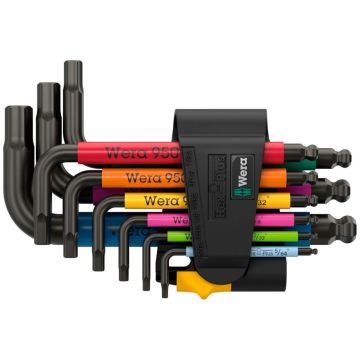 Wera 950/9 Hex-Plus Multicolour Imperial 3 leņķa atslēgu komplekts