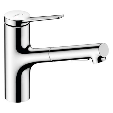 Hansgrohe Virtuves jaucējkrāns "Zesis M33 150", 2 strūklas, izvelkams, hromēts