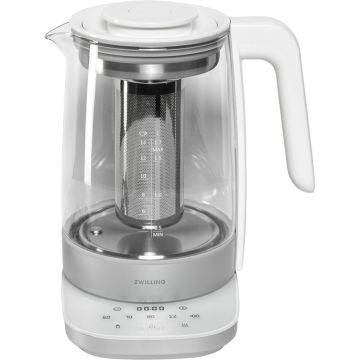 Zwilling ENFINIGY Stikla Tējkanna 1.5L ar Temperatūras Regulēšanu Balta