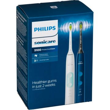 Philips Sonicare HX6851/34 ProtectiveClean 5100 elektriskā zobu birste, 2 režīmi, spiediena sensors