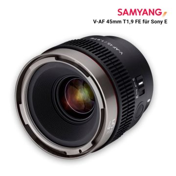 Samyang V-AF 45mm T1.9 FE Objektīvs paredzēts Sony E