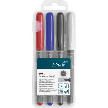 Pica Permanent-Pen 1,0mm asorti ar Instant-White-Pen pildspalvu