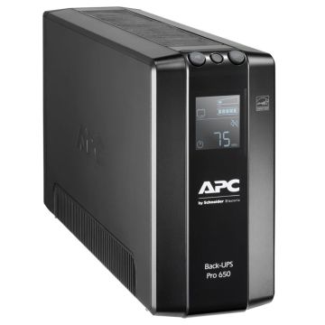 APC Back UPS Pro BR 650VA UPS, 390W, 6 kontaktligzdas, AVR, LCD displejs