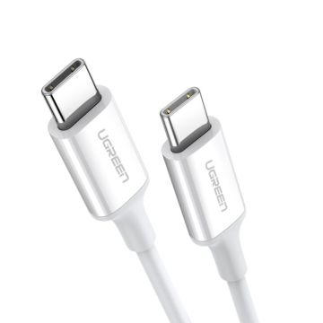 UGREEN USB-C savienojuma kabelis ar USB-C 1m, balts