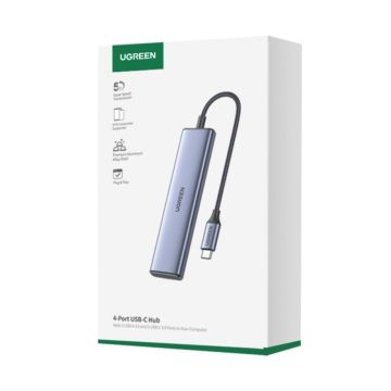 UGREEN 4-Port USB-C Hub, 2xUSB-C, 2xUSB-A