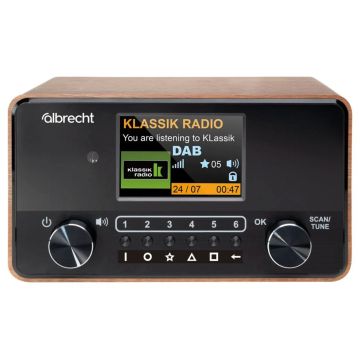 Albrecht DR 866 Senior/Blind Radio, DAB+/FM, baterijas/AC, pielāgots vājredzīgajiem