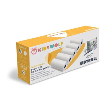 Kidywolf Pašlīmējoša papīra ruļļi termoprinterim 5 gab.