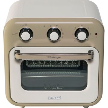 Ariete Vintage Mini cepeškrāsns gaisa fritētājs, bēšs, 1500W, 18L, 6 programmas