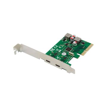 Conceptronic 2 portu USB 3.2 Gen 2 Typ-C PCIe karte pelēka
