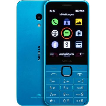 Nokia 235 4G mobilais tālrunis, 2.8" ekrāns, 4G, 1150mAh akumulators, Facebook un WhatsApp atbalsts, zils