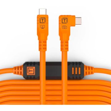 Tether Tools TetherPro USB-C uz USB-C taisnā leņķī oranžs 9,4 m