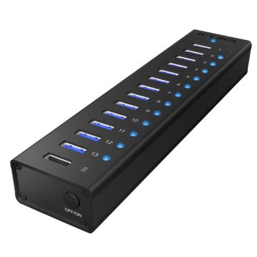 Raidsonic ICY BOX IB-AC6113 13 port USB 3.0 hub