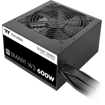 Thermaltake Smart W3 PSU ATX 2.3, 600W, 80+ White, 1x 4+4-pin CPU, 5x SATA, 3x Molex, 2x 6+2-pin GPU